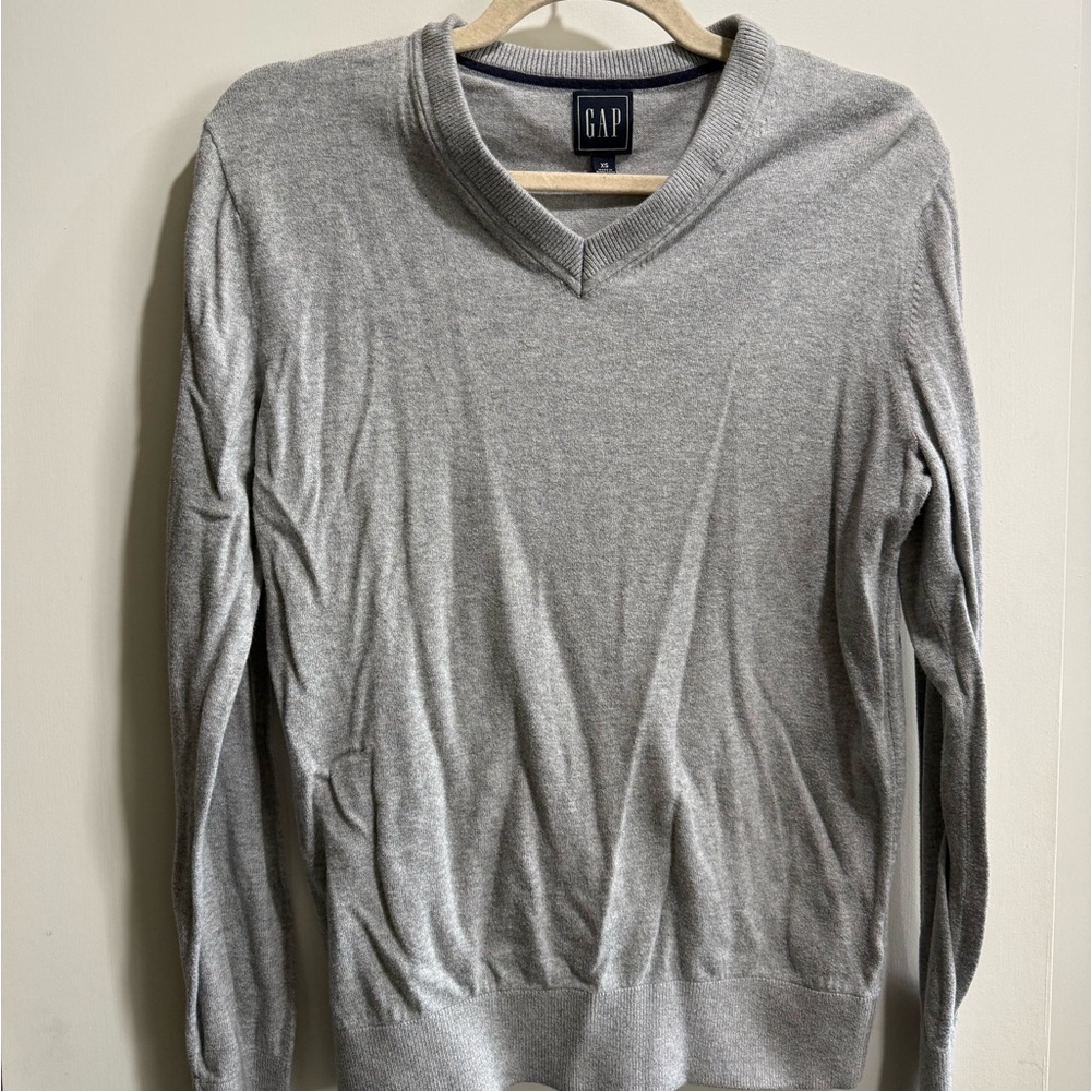 Gray Gap V-Neck Sweater